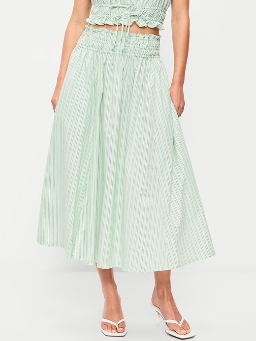 Image number 2 showing, Smocked-Waist Midi Skirt