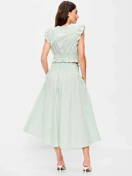 Image number 3 showing, Smocked-Waist Midi Skirt