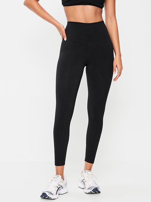 Image number 1 showing, High-Waisted PowerChill 7/8 Cotton Leggings