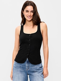 Sleeveless Button-Down Top - image 3