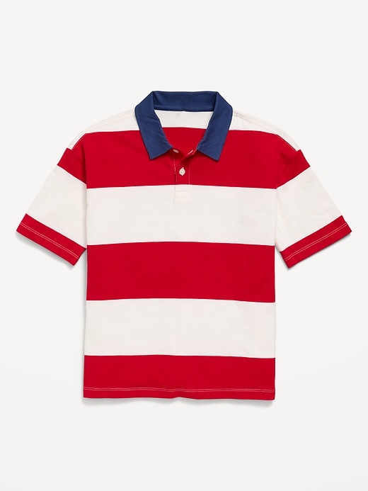 Image number 2 showing, Oversized Short-Sleeve Polo Shirt for Boys