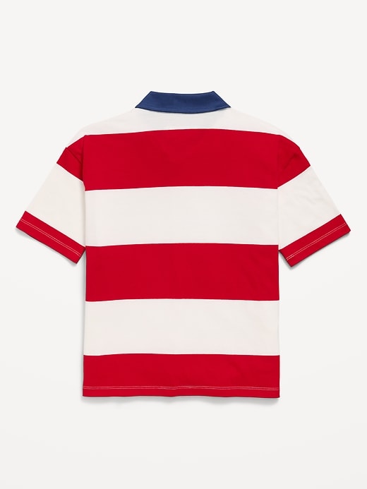Image number 3 showing, Oversized Short-Sleeve Polo Shirt for Boys