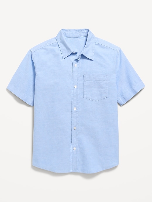 Image number 2 showing, Short-Sleeve Pocket Oxford Shirt for Boys