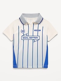 Image number 1 showing, Oversized Collared Graphic Performance Top for Toddler Boys
