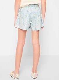Image number 2 showing, Printed Smocked-Waist Linen-Blend Shorts for Girls