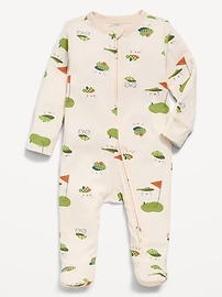 Image number 1 showing, 2-Way-Zip Sleep & Play Footed One-Piece for Baby