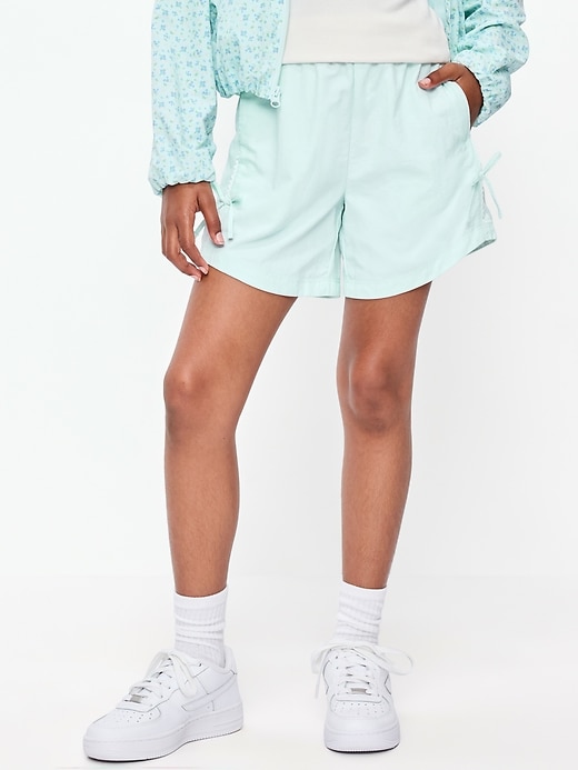 Image number 1 showing, High-Waisted Parachute Bow Shorts for Girls
