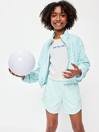 Image number 3 showing, High-Waisted Parachute Bow Shorts for Girls