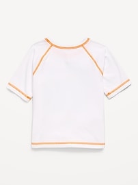 Image number 2 showing, Short-Sleeve Graphic Rashguard Swim Top for Toddler Boys