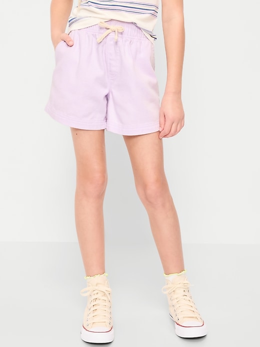 Image number 1 showing, High-Waisted Pull-On Twill Shorts for Girls