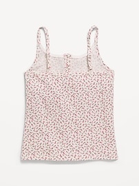 Image number 3 showing, Fitted Printed Henley Tank Top for Girls