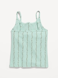 Image number 3 showing, Fitted Printed Henley Tank Top for Girls
