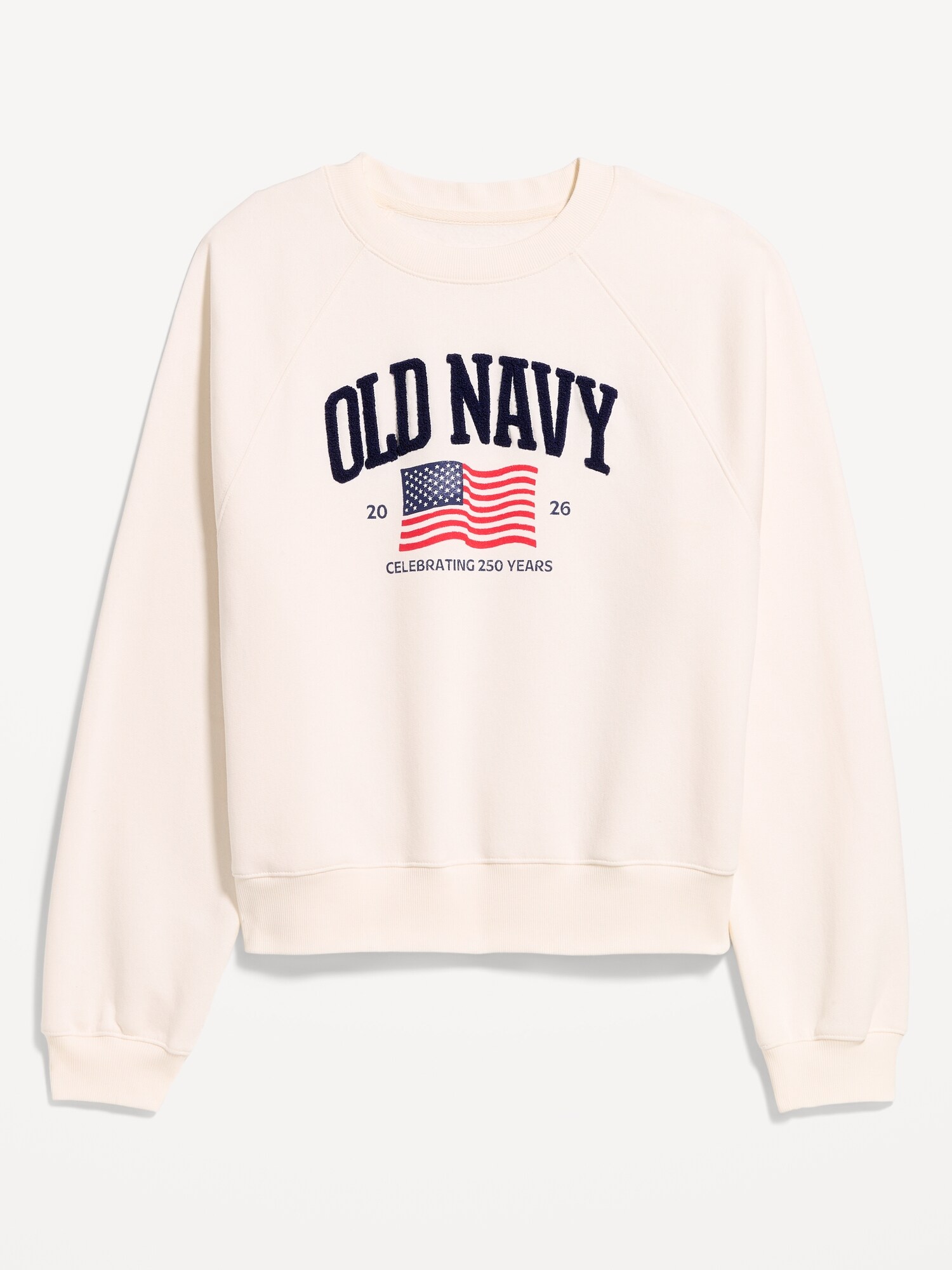 Женская толстовка Old Navy Flag Logo Graphic, цвет: Яркий белый — фото 4