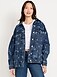 Oversized Floral Print Jean Trucker Jacket - image 2