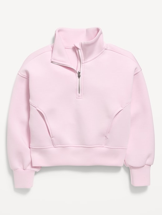 Image number 1 showing, Half-Zip Bounce Fleece Pullover Sweatshirt for Girls