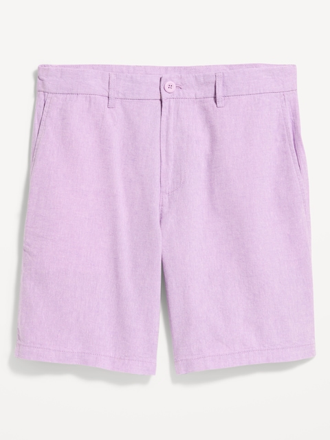 Slim Linen-Blend Rotation Chino Shorts -- 8-inch inseam