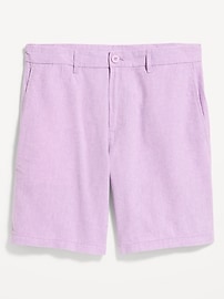 Image number 1 showing, Slim Linen-Blend Rotation Chino Shorts -- 8-inch inseam