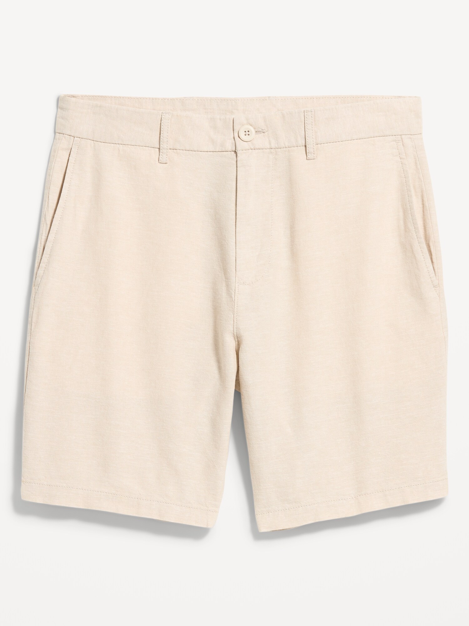 Мужские шорты Old Navy Slim Built-In Flex Rotation Chino Shorts -- 8-inch inseam, цвет: Серо-бежевый — фото 3
