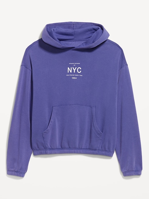 Image number 1 showing, Oversized Washed Cropped Hoodie