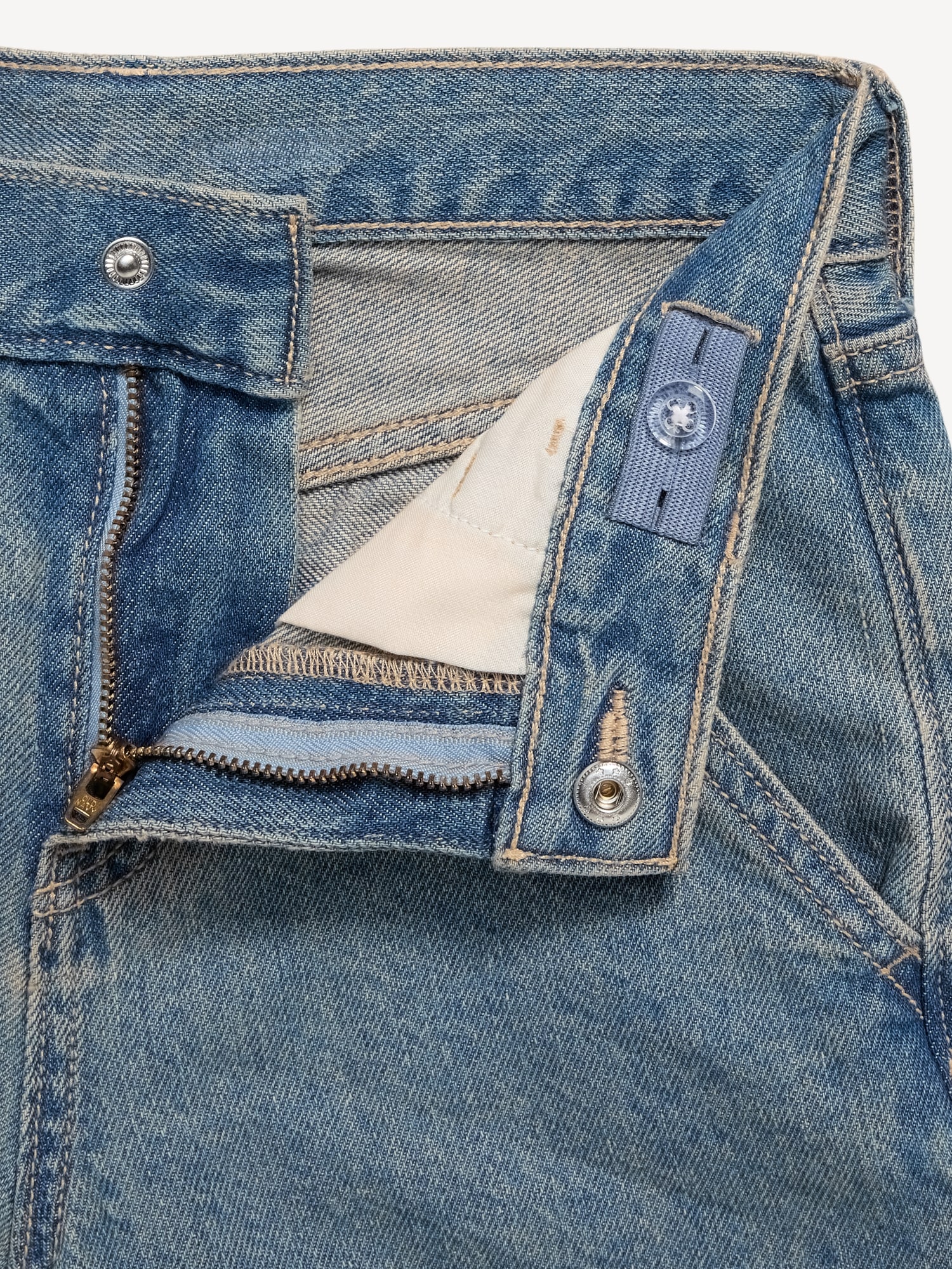 Below Knee Super Baggy Utility Jean Shorts for Boys