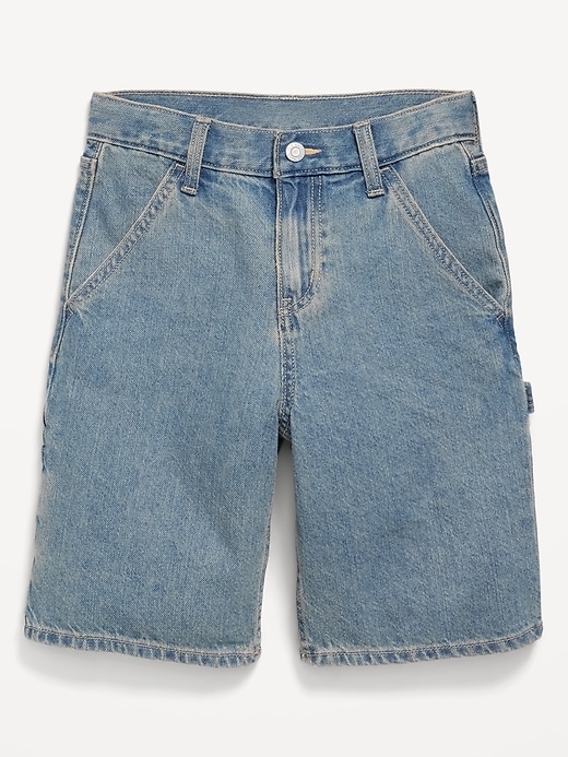 Image number 2 showing, Below Knee Super Baggy Utility Jean Shorts for Boys