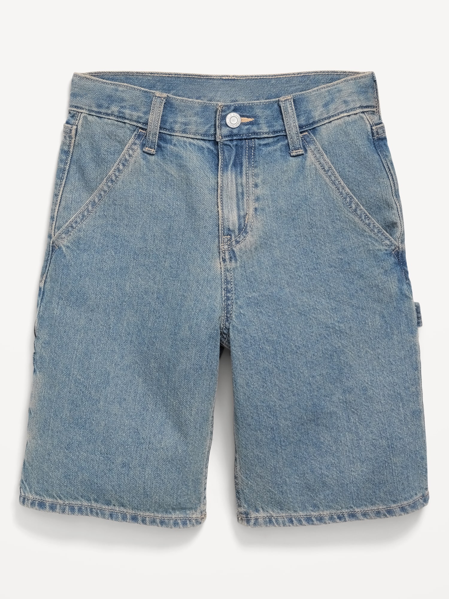Below Knee Super Baggy Utility Jean Shorts for Boys
