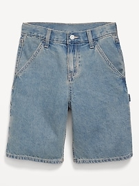 Image number 1 showing, Below Knee Super Baggy Utility Jean Shorts for Boys