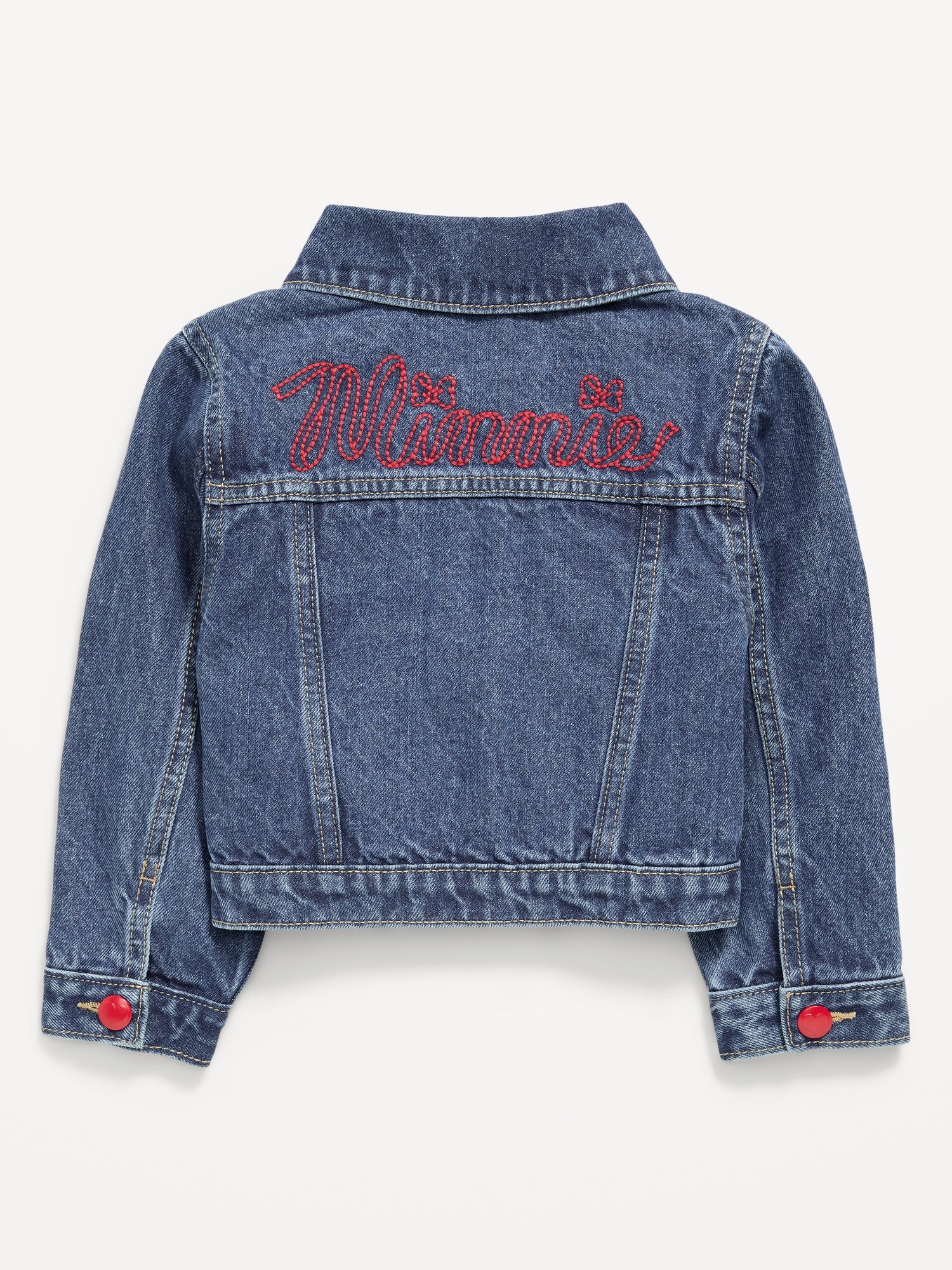 Куртка Old Navy x Disney Minnie Mouse Cropped Trucker Jean Jacket для девочек-малышей — фото 2