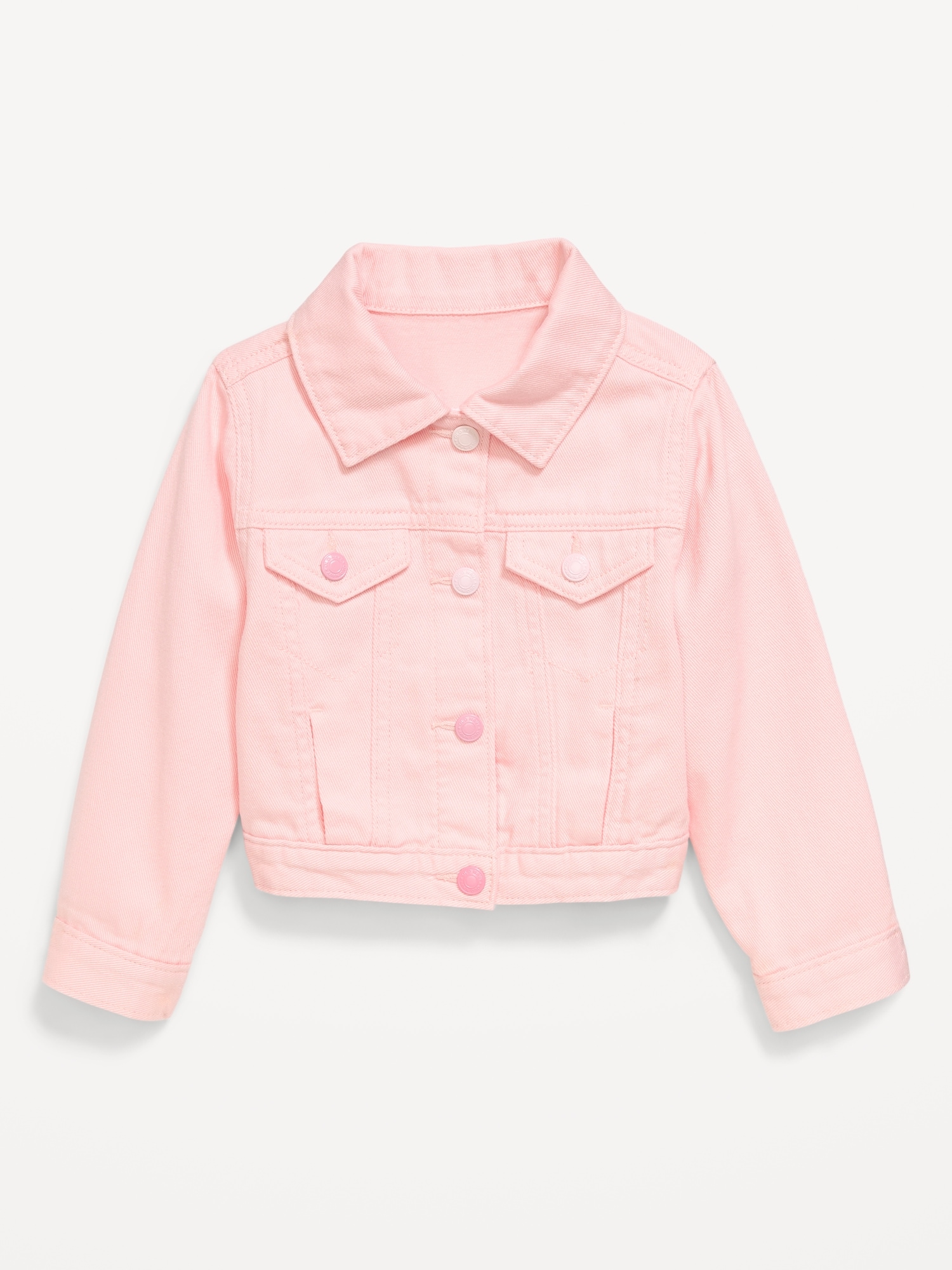 Cropped Twill Jacket for Toddler Girls