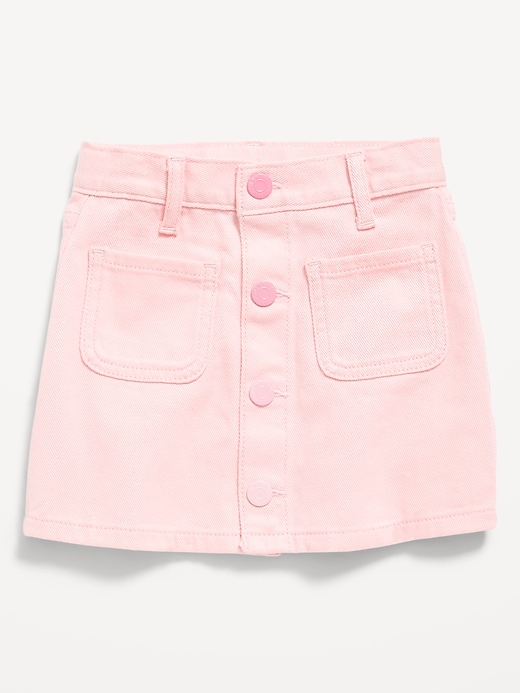 Image number 2 showing, High-Waisted Button-Front Skirt for Toddler Girls