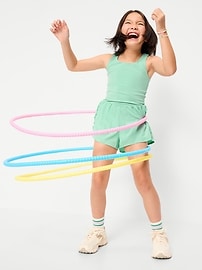 Image number 3 showing, PowerChill Sleeveless Ruffle-Trim Romper for Girls