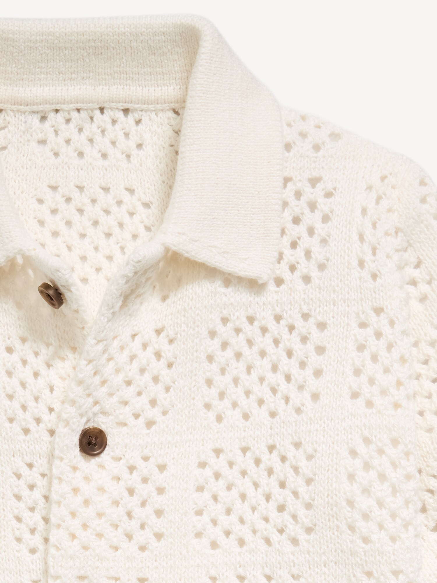 Рубашка Old Navy Oversized Short-Sleeve Crochet-Knit Shirt для мальчиков-малышей, цвет: Морская соль — фото 3
