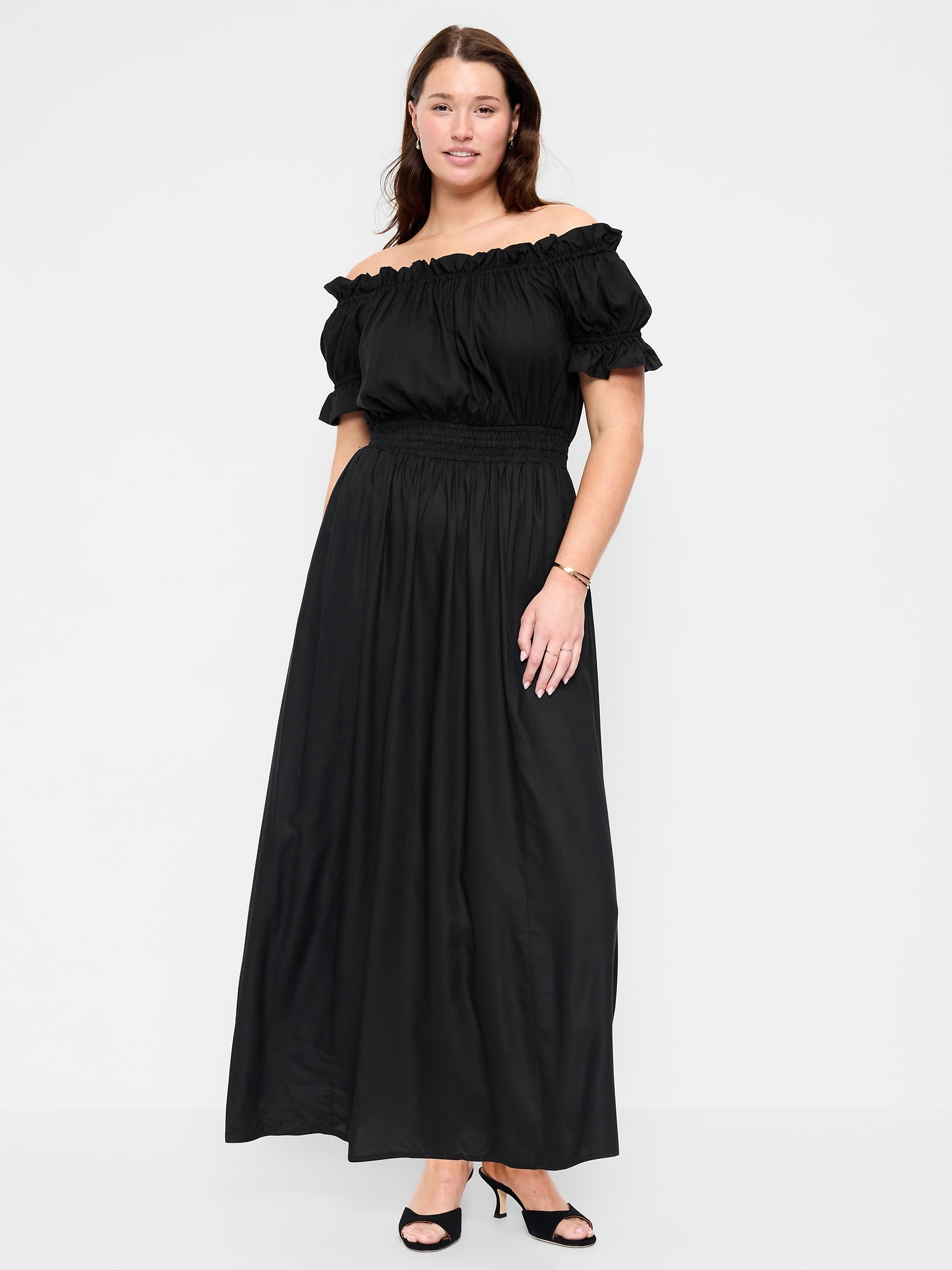 Off-The-Shoulder Boho Maxi Dress