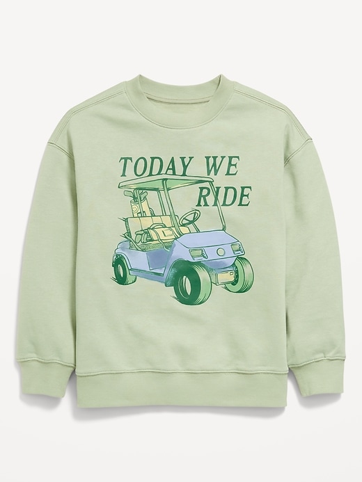 Image number 1 showing, Favorite Fleece Oversized Graphic Sweatshirt for Boys