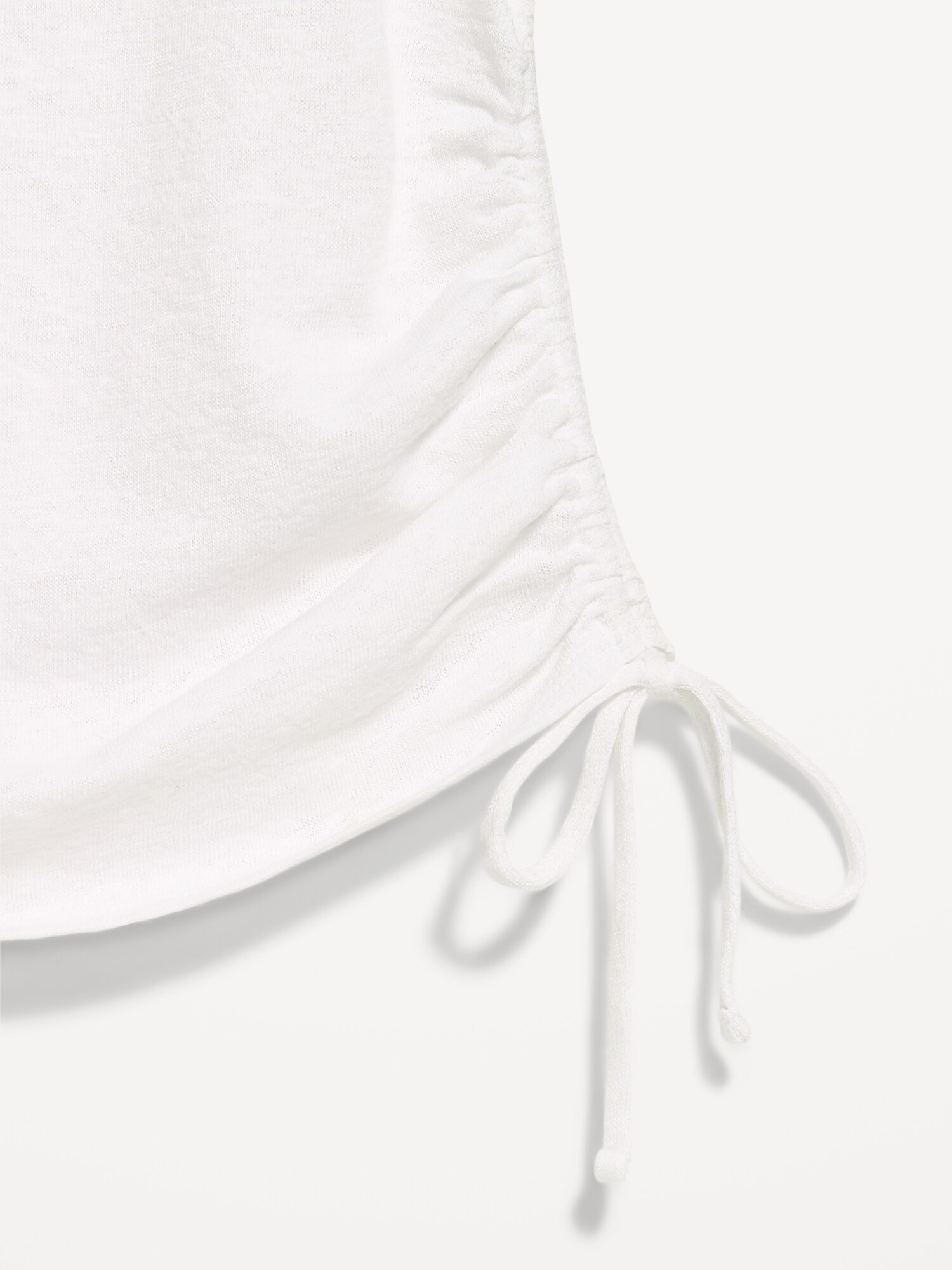 Женский топ Old Navy Cap-Sleeve Shirred Side Top, цвет: Calla Lily — фото 4