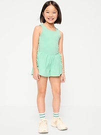 Image number 1 showing, PowerChill Sleeveless Ruffle-Trim Romper for Girls