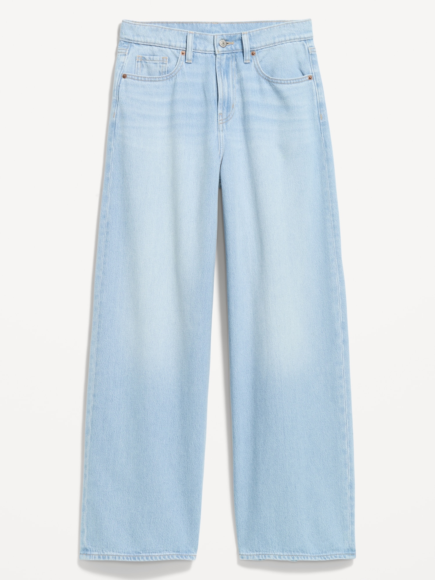 High-Waisted Baggy Wide-Leg Jeans