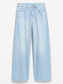 Image number 1 showing, High-Waisted Baggy Wide-Leg Jeans