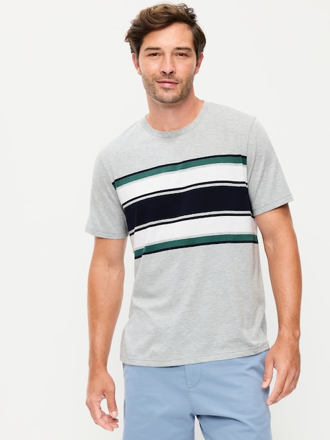 Crew-Neck Striped T-Shirt