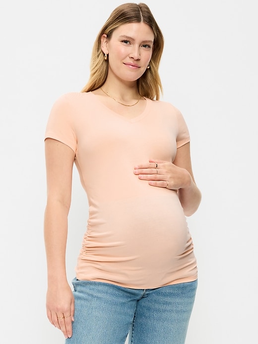 Image number 1 showing, Maternity V-Neck T-Shirt