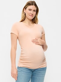 Image number 1 showing, Maternity V-Neck T-Shirt