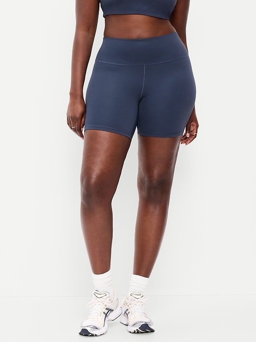 Image number 5 showing, High-Waisted StudioSmooth Biker Shorts -- 6-inch inseam