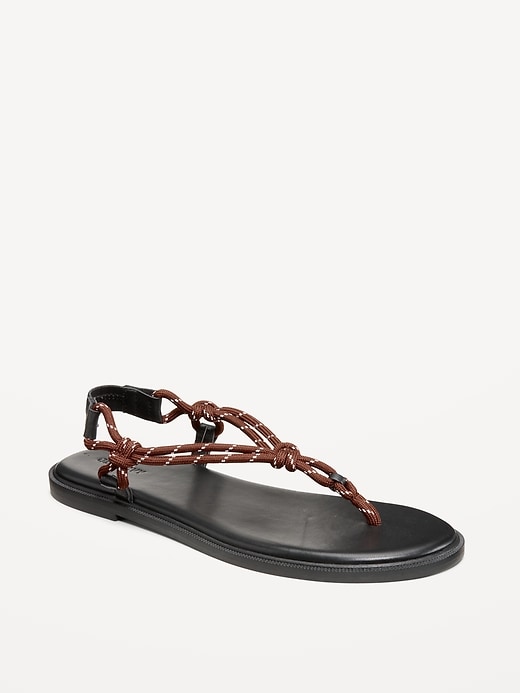 Image number 1 showing, Knotted Rope Thong Sandal for Women