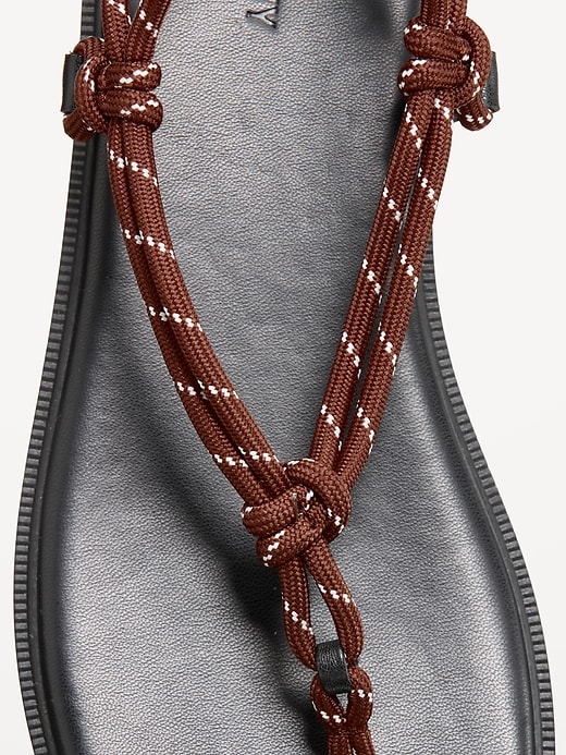 Image number 5 showing, Knotted Rope Thong Sandal for Women