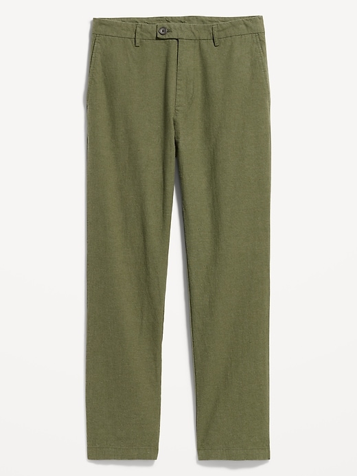 Image number 1 showing, 90's Straight-Fit Linen-Blend Dress Pants