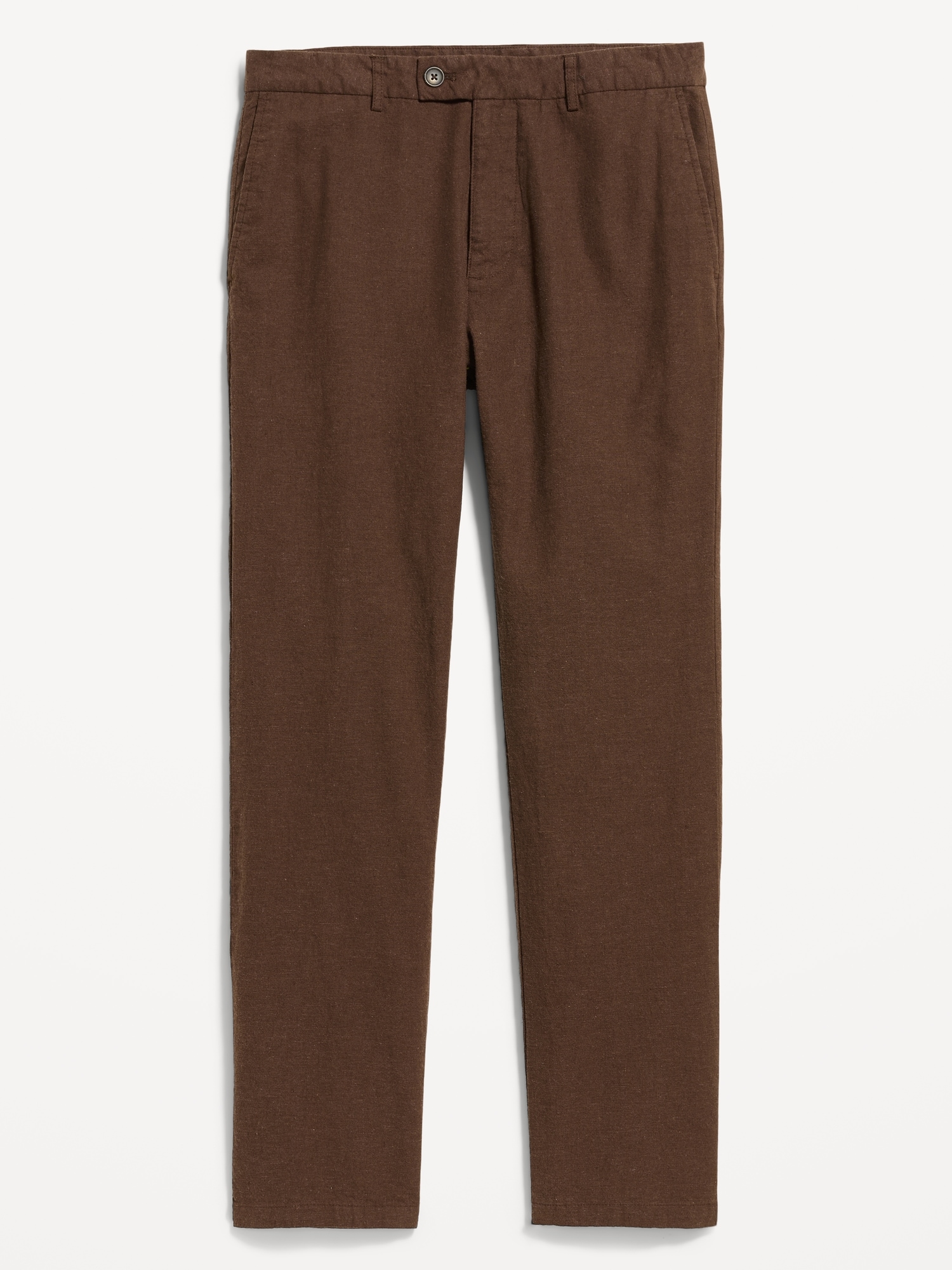 90's Straight-Fit Linen-Blend Dress Pants
