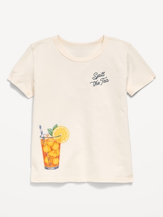 Image number 1 showing, Short-Sleeve Graphic T-Shirt for Girls