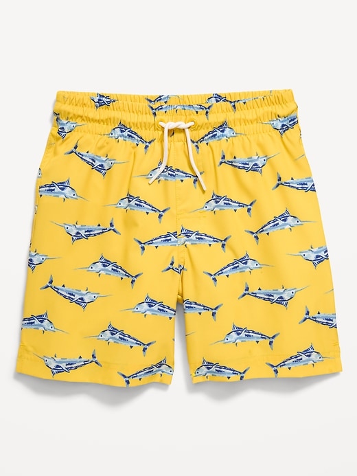 Image number 1 showing, Printed Swim Trunks for Boys