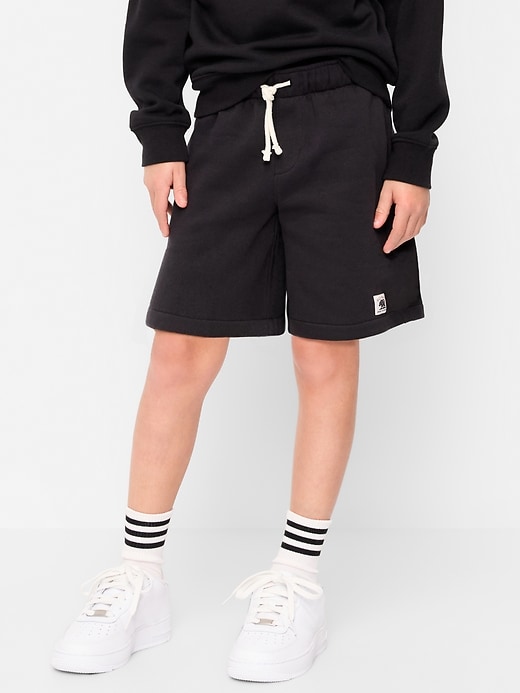 Image number 1 showing, Below Knee Logo-Graphic Fleece Jogger Shorts for Boys