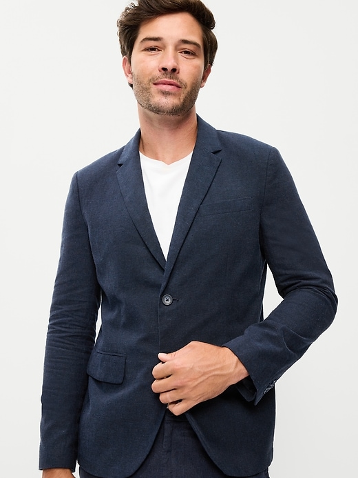 Image number 4 showing, Relaxed Unlined Linen-Blend Blazer